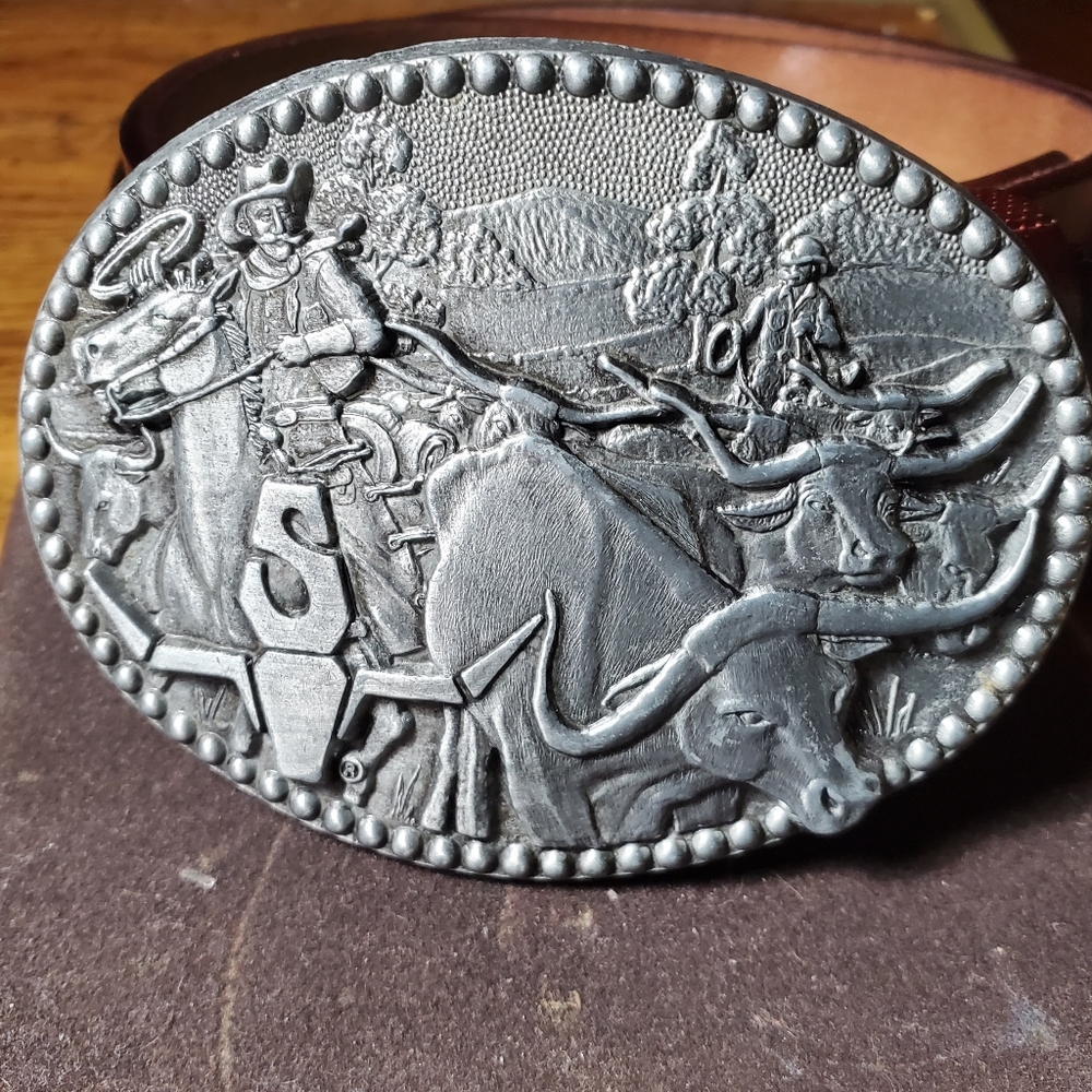Western Metal Cowboy Belt Buckle